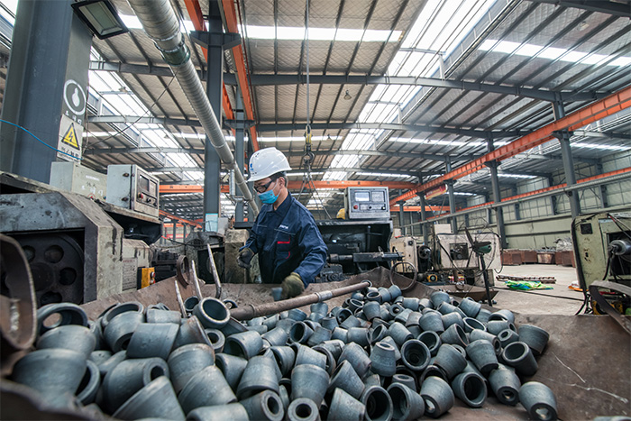 随州网架配件-锥头加工车间